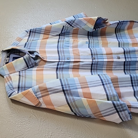 TwentyX Wrangler Mens Short Sleeve plaid Shirt Size XXL 100% cotton Spring Rodeo - Picture 2 of 11